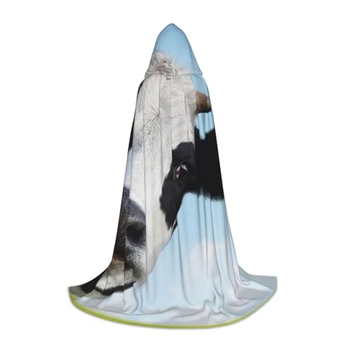 HYSDPUZK Kapuzenumhang mit Kuhmuster für Teenager, Halloween-Kostüm, Cosplay, Maskerade, Zaubererrobe HYSDPUZK Kapuzenumhang mit Kuhmuster für Teenager, Halloween-Kostüm, Cosplay, Maskerade, Zaubererrobe von HYSDPUZK