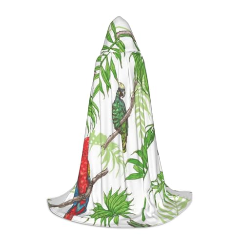 HYSDPUZK Kapuzenumhang mit Papageienvögeln und tropischem Baum, für Teenager, Halloween-Kostüm, Cosplay, Maskerade, Zauberer-Robe HYSDPUZK Kapuzenumhang mit Papageienvögeln und tropischem Baum, für Teenager, Halloween-Kostüm, Cosplay, Maskerade, Zauberer-Robe von HYSDPUZK