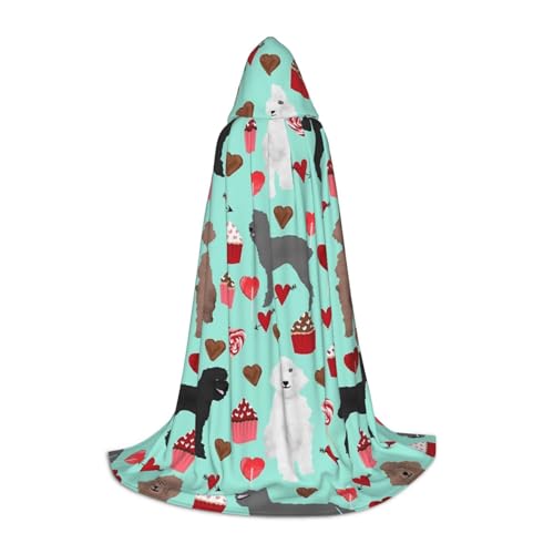 HYSDPUZK Kapuzenumhang mit Pudel für Teenager, Halloween-Kostüm, Cosplay, Maskerade, Zauberer-Robe HYSDPUZK Kapuzenumhang mit Pudel für Teenager, Halloween-Kostüm, Cosplay, Maskerade, Zauberer-Robe von HYSDPUZK