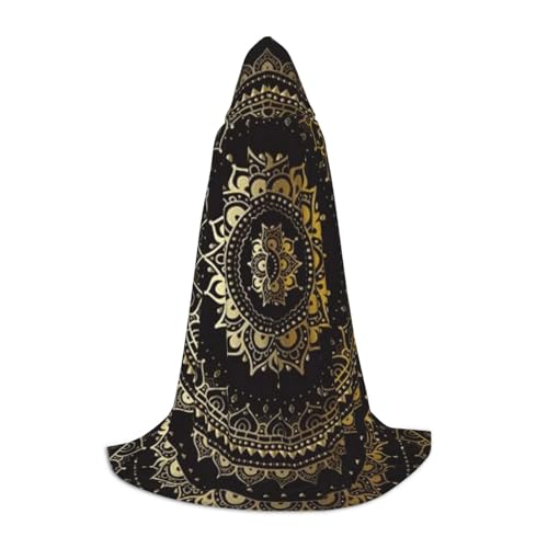 HYSDPUZK Kreis-Kapuzenumhang für Teenager, Halloween-Kostüm, Cosplay, Maskerade, Zauberer-Robe von HYSDPUZK