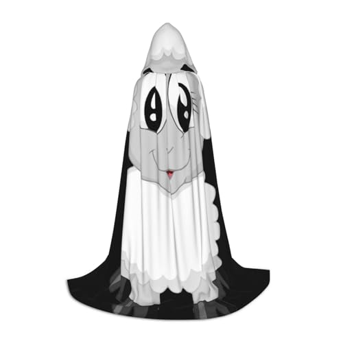 HYSDPUZK Lamm Kapuzenumhang für Teenager, Halloween-Kostüm, Cosplay, Maskerade, Zauberer-Robe HYSDPUZK Lamm Kapuzenumhang für Teenager, Halloween-Kostüm, Cosplay, Maskerade, Zauberer-Robe von HYSDPUZK
