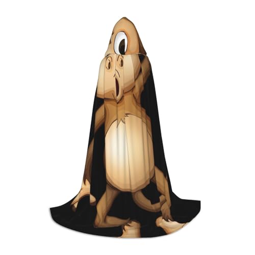 HYSDPUZK Niedlicher Affen-Kapuzenumhang für Teenager, Halloween-Kostüm, Cosplay, Maskerade, Zauberer-Robe von HYSDPUZK