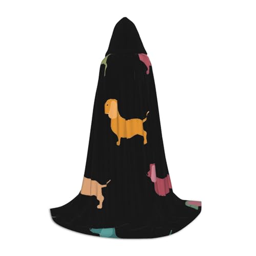 HYSDPUZK Niedlicher Dackel-Hunde-Kapuzenumhang für Teenager, Halloween-Kostüm, Cosplay, Maskerade, Zauberer-Bademantel HYSDPUZK Niedlicher Dackel-Hunde-Kapuzenumhang für Teenager, Halloween-Kostüm, Cosplay, Maskerade, Zauberer-Bademantel von HYSDPUZK