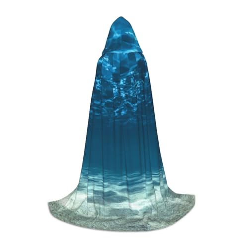 HYSDPUZK Ocean Kapuzenumhang für Teenager, Halloween-Kostüm, Cosplay, Maskerade, Zauberer-Robe von HYSDPUZK