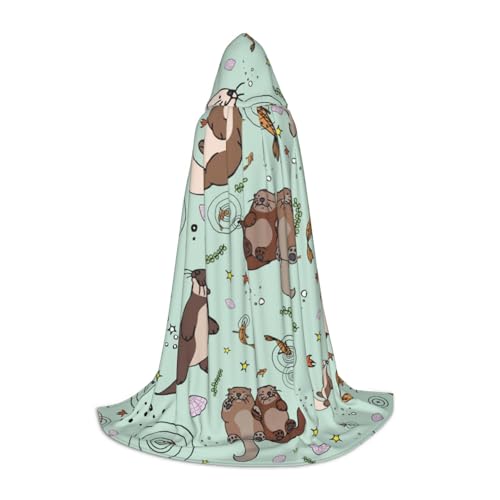 HYSDPUZK Otters Kapuzenumhang für Teenager, Halloween-Kostüm, Cosplay, Maskerade, Zauberer-Robe HYSDPUZK Otters Kapuzenumhang für Teenager, Halloween-Kostüm, Cosplay, Maskerade, Zauberer-Robe von HYSDPUZK