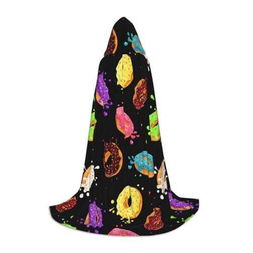 HYSDPUZK Ringbrot mit Marmelade Kapuzenumhang für Teenager, Halloween-Kostüm, Cosplay, Maskerade, Zauberer-Robe von HYSDPUZK