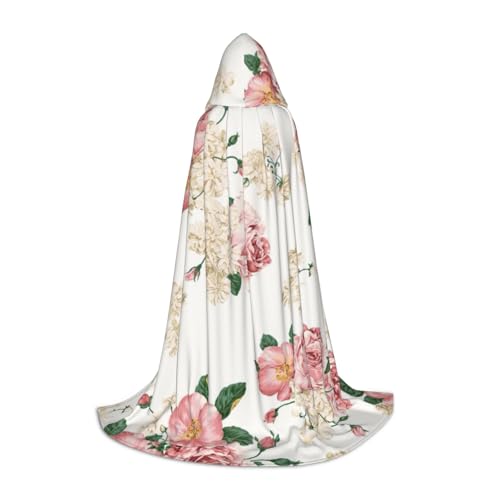 HYSDPUZK Rosen-Blume mit Blättern, Kapuzenumhang für Teenager, Halloween-Kostüm, Cosplay, Maskerade, Zauberer-Robe HYSDPUZK Rosen-Blume mit Blättern, Kapuzenumhang für Teenager, Halloween-Kostüm, Cosplay, Maskerade, Zauberer-Robe von HYSDPUZK