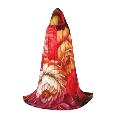 HYSDPUZK Roter schöner Blumen-Kapuzenumhang für Teenager, Halloween-Kostüm, Cosplay, Maskerade, Zauberer-Robe HYSDPUZK Roter schöner Blumen-Kapuzenumhang für Teenager, Halloween-Kostüm, Cosplay, Maskerade, Zauberer-Robe von HYSDPUZK