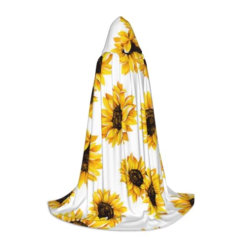 HYSDPUZK Sonnenblumen-Umhang mit Kapuze für Teenager, Halloween-Kostüm, Cosplay, Maskerade, Zauberer-Robe HYSDPUZK Sonnenblumen-Umhang mit Kapuze für Teenager, Halloween-Kostüm, Cosplay, Maskerade, Zauberer-Robe von HYSDPUZK