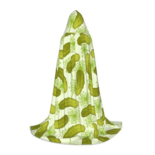 HYSDPUZK Sushi Dill Pickles Kapuzenumhang für Teenager, Halloween-Kostüm, Cosplay, Maskerade, Zauberer-Robe von HYSDPUZK
