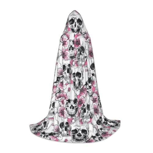 HYSDPUZK Umhang mit Kapuze und Totenkopf für Teenager, Halloween-Kostüm, Cosplay, Maskerade, Zauberer-Robe HYSDPUZK Umhang mit Kapuze und Totenkopf für Teenager, Halloween-Kostüm, Cosplay, Maskerade, Zauberer-Robe von HYSDPUZK