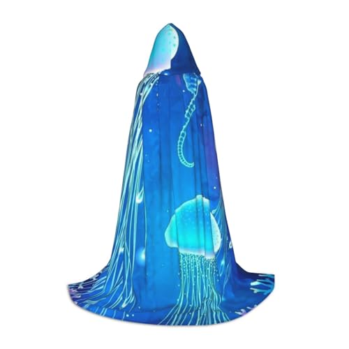 HYSDPUZK Unterwasserquallen Kapuzenumhang für Teenager, Halloween-Kostüm, Cosplay, Maskerade, Zaubererrobe HYSDPUZK Unterwasserquallen Kapuzenumhang für Teenager, Halloween-Kostüm, Cosplay, Maskerade, Zaubererrobe von HYSDPUZK