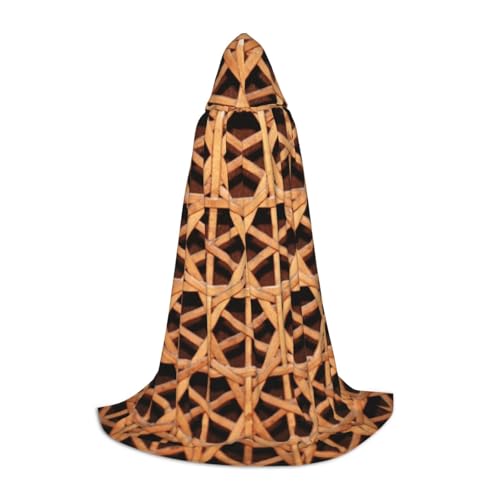 HYSDPUZK Wicker Woven Grid Hooded Cape For Teens Halloween Costume, Cosplay, Masquerade, Wizard Robe HYSDPUZK Wicker Woven Grid Hooded Cape For Teens Halloween Costume, Cosplay, Masquerade, Wizard Robe von HYSDPUZK