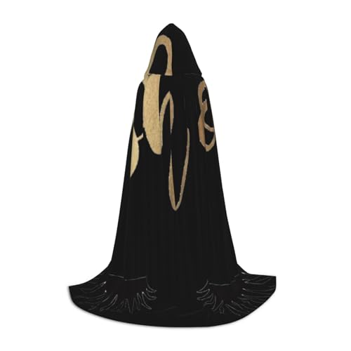 HYSDPUZK Wimpern-Kapuzenumhang für Teenager, Halloween-Kostüm, Cosplay, Maskerade, Zauberer-Robe von HYSDPUZK