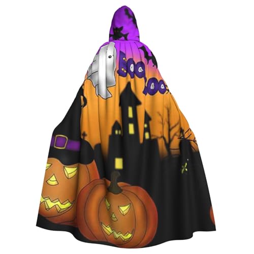 Halloween-Kapuzenumhang für Unisex-Erwachsene, lustiger Halloween-Eulen-Geist-Kürbis-Druck, Party- und Cosplay-Umhang Halloween-Kapuzenumhang für Unisex-Erwachsene, lustiger Halloween-Eulen-Geist-Kürbis-Druck, Party- und Cosplay-Umhang von HYSDPUZK