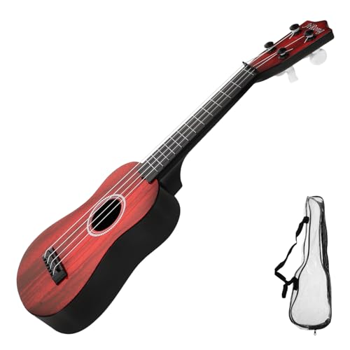HYTROVE 1 Satz Ukulele für Simulation Holzoptik mit Tragetasche Musikinstrument Rhythmus und Percussion für Kleinkinder und Anfänger von HYTROVE