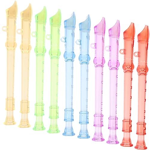 HYTROVE 10 Stück Kinder Plastikflöte 6-Loch Miniflöte für Kinder Leicht und Tragbar Musikinstrument für Partys und Anfänger HYTROVE 10 Stück Kinder Plastikflöte 6-Loch Miniflöte für Kinder Leicht und Tragbar Musikinstrument für Partys und Anfänger von HYTROVE