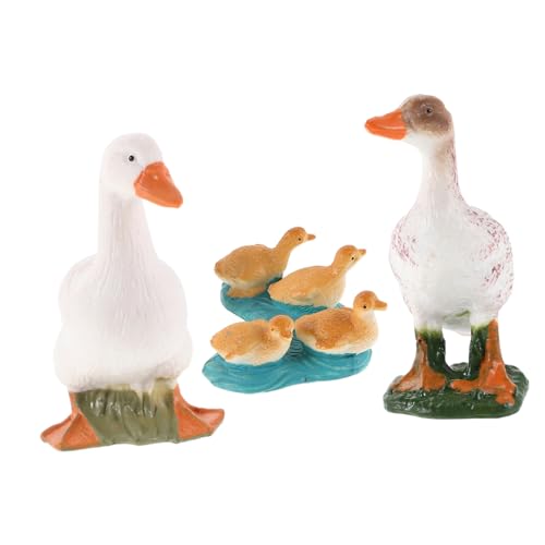 HYTROVE 6 Stück Enten-gartenornamente: Simulationstiermodelle Für Außendekoration, Bauernhofthemen Und Kinderspielzeug, Realistische Tierfiguren von HYTROVE