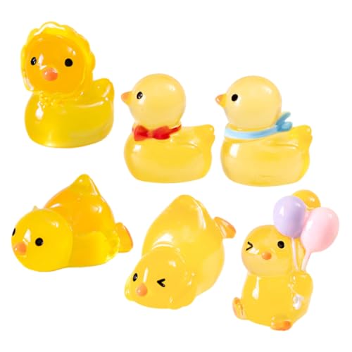 HYTROVE 6Stücke Leuchtende Mini Entenfiguren Harz Niedliche Miniaturenten für Kreative Dekoration Garten Balkon für Familie und Freunde HYTROVE 6Stücke Leuchtende Mini Entenfiguren Harz Niedliche Miniaturenten für Kreative Dekoration Garten Balkon für Familie und Freunde von HYTROVE