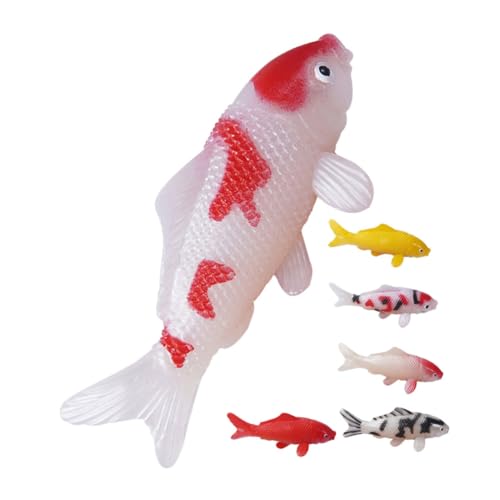 HYTROVE 6stücke Koi Fisch Modell Realistische Kunststoff Dekoration Für Aquarien Und Fotografie Als Aquarium Zubehör Langlebig Und Farbenfroh von HYTROVE