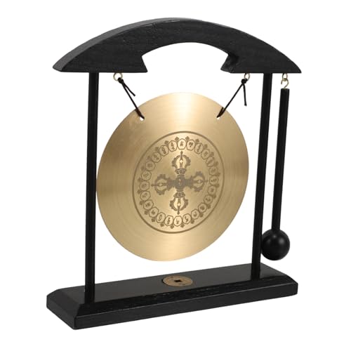 HYTROVE Feng Shui Desktop Gong aus Messing Chinesischer Vajra Gong mit Ständer für Meditation und Heimdekoration Glücksbringer und Traditionelles Handwerk Beruhigende Klänge für HYTROVE Feng Shui Desktop Gong aus Messing Chinesischer Vajra Gong mit Ständer für Meditation und Heimdekoration Glücksbringer und Traditionelles Handwerk Beruhigende Klänge für von HYTROVE
