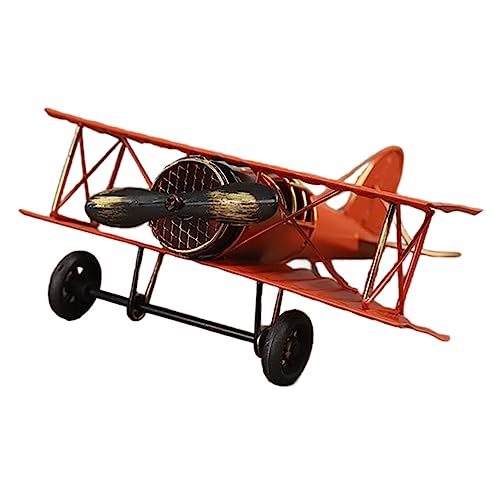 HYTROVE Vintage Flugzeug Modell aus Metall Retro Flugzeug Ornament für Tischdekoration Kreative Metallkunst für Wohnzimmer Büro und Schlafzimmer HYTROVE Vintage Flugzeug Modell aus Metall Retro Flugzeug Ornament für Tischdekoration Kreative Metallkunst für Wohnzimmer Büro und Schlafzimmer von HYTROVE