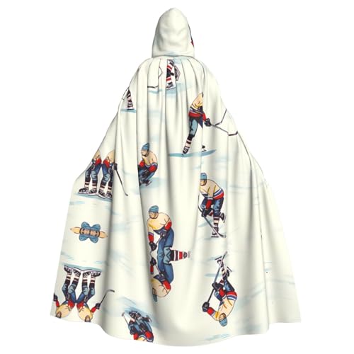 HYTTER Eishockey-Druck Halloween Kapuzenponcho Erwachsene Umhang Party Dekoration Party Karneval Kostüm pflegeleicht langlebig HYTTER Eishockey-Druck Halloween Kapuzenponcho Erwachsene Umhang Party Dekoration Party Karneval Kostüm pflegeleicht langlebig von HYTTER