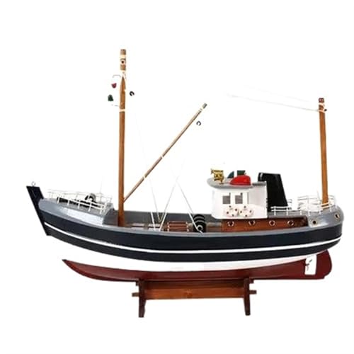 HYTTER Europäischer Stil Massivholz Fischerboot Modell Retro Home Office Nautische Dekoration Weihnachtskollektion Geschenk Kreatives Spielzeug von HYTTER