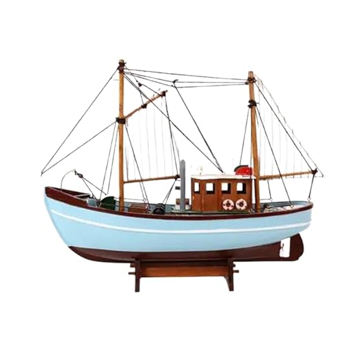 HYTTER Europäischer Stil Massivholz Fischerboot Modell Retro Home Office Nautische Dekoration Weihnachtskollektion Geschenk Kreatives Spielzeug von HYTTER