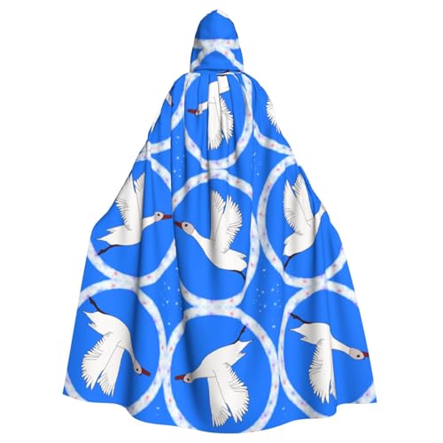 HYTTER Fliegender weißer Gans, Halloween-Poncho mit Kapuze, für Erwachsene, Party-Dekoration, Party, Karneval, Kostüm, pflegeleicht, langlebig HYTTER Fliegender weißer Gans, Halloween-Poncho mit Kapuze, für Erwachsene, Party-Dekoration, Party, Karneval, Kostüm, pflegeleicht, langlebig von HYTTER