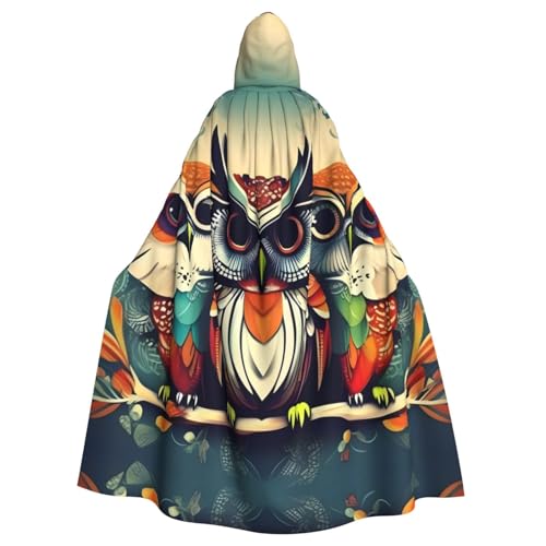 HYTTER Halloween-Poncho mit Kapuze, Eulen-Motiv, für Erwachsene, Party-Dekoration, Party, Karneval, Kostüm, pflegeleicht, langlebig HYTTER Halloween-Poncho mit Kapuze, Eulen-Motiv, für Erwachsene, Party-Dekoration, Party, Karneval, Kostüm, pflegeleicht, langlebig von HYTTER