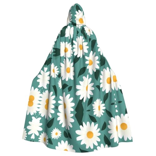 HYTTER Halloween-Poncho mit Kapuze, Gänseblümchen-Druck, für Erwachsene, Party-Dekoration, Party, Karneval, Kostüm, pflegeleicht, langlebig HYTTER Halloween-Poncho mit Kapuze, Gänseblümchen-Druck, für Erwachsene, Party-Dekoration, Party, Karneval, Kostüm, pflegeleicht, langlebig von HYTTER