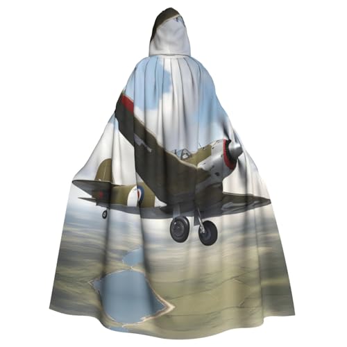 HYTTER Halloween-Poncho mit Kapuze, Motiv: 2. Weltkrieg, Flugzeugdruck, für Erwachsene, Party-Dekoration, Partys, Karneval, Kostüm, pflegeleicht, langlebig HYTTER Halloween-Poncho mit Kapuze, Motiv: 2. Weltkrieg, Flugzeugdruck, für Erwachsene, Party-Dekoration, Partys, Karneval, Kostüm, pflegeleicht, langlebig von HYTTER