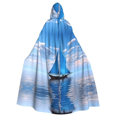 HYTTER Halloween-Poncho mit Kapuze, Motiv: Segelboot, für Erwachsene, Party-Dekoration, Party, Karneval, Kostüm, pflegeleicht, langlebig HYTTER Halloween-Poncho mit Kapuze, Motiv: Segelboot, für Erwachsene, Party-Dekoration, Party, Karneval, Kostüm, pflegeleicht, langlebig von HYTTER