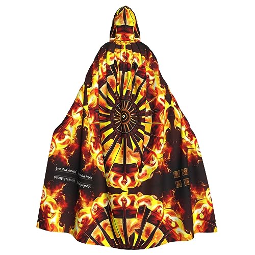 HYTTER Halloween-Poncho mit Kapuze, Motiv: "Turning the Flamme", für Erwachsene, Party-Dekoration, Party, Karneval, Kostüm, pflegeleicht, langlebig HYTTER Halloween-Poncho mit Kapuze, Motiv: "Turning the Flamme", für Erwachsene, Party-Dekoration, Party, Karneval, Kostüm, pflegeleicht, langlebig von HYTTER