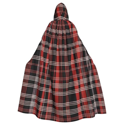 HYTTER Halloween-Poncho mit Kapuze, kariert, Rot und Schwarz, für Erwachsene, Party-Dekoration, Party, Karneval, Kostüm, pflegeleicht, langlebig HYTTER Halloween-Poncho mit Kapuze, kariert, Rot und Schwarz, für Erwachsene, Party-Dekoration, Party, Karneval, Kostüm, pflegeleicht, langlebig von HYTTER