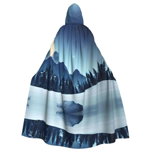 HYTTER Halloween-Poncho mit Kapuze und Schneewald, für Erwachsene, Party-Dekoration, Party, Karneval, Kostüm, pflegeleicht, langlebig HYTTER Halloween-Poncho mit Kapuze und Schneewald, für Erwachsene, Party-Dekoration, Party, Karneval, Kostüm, pflegeleicht, langlebig von HYTTER