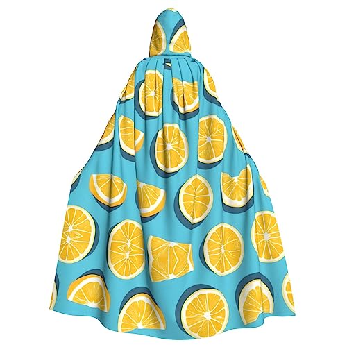 HYTTER Halloween-Poncho mit Kapuze und Zitronenkeilen, für Erwachsene, Party-Dekoration, Party, Karneval, Kostüm, pflegeleicht, langlebig HYTTER Halloween-Poncho mit Kapuze und Zitronenkeilen, für Erwachsene, Party-Dekoration, Party, Karneval, Kostüm, pflegeleicht, langlebig von HYTTER