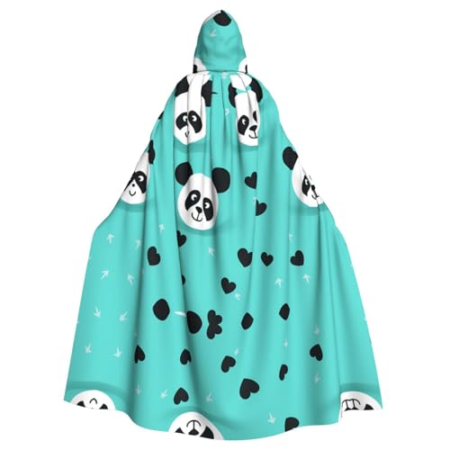 HYTTER Halloween-Poncho mit Kapuze und coolem Panda-Druck, für Erwachsene, Party-Dekoration, Party, Karneval, Kostüm, pflegeleicht, langlebig HYTTER Halloween-Poncho mit Kapuze und coolem Panda-Druck, für Erwachsene, Party-Dekoration, Party, Karneval, Kostüm, pflegeleicht, langlebig von HYTTER