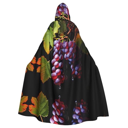 HYTTER Halloween-Poncho mit Kapuze und frischen Trauben, für Erwachsene, Party-Dekoration, Party, Karneval, Kostüm, pflegeleicht, langlebig HYTTER Halloween-Poncho mit Kapuze und frischen Trauben, für Erwachsene, Party-Dekoration, Party, Karneval, Kostüm, pflegeleicht, langlebig von HYTTER