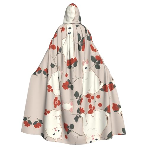 HYTTER Halloween-Poncho mit Katzenmotiv, Kapuzenponcho für Erwachsene, Party-Dekoration, Party, Karneval, Kostüm, pflegeleicht, langlebig HYTTER Halloween-Poncho mit Katzenmotiv, Kapuzenponcho für Erwachsene, Party-Dekoration, Party, Karneval, Kostüm, pflegeleicht, langlebig von HYTTER