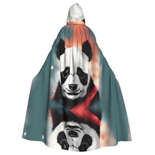 HYTTER Halloween-Poncho mit Panda-Motiv, mit Kapuze, für Erwachsene, Party-Dekoration, Party, Karneval, Kostüm, pflegeleicht, langlebig HYTTER Halloween-Poncho mit Panda-Motiv, mit Kapuze, für Erwachsene, Party-Dekoration, Party, Karneval, Kostüm, pflegeleicht, langlebig von HYTTER