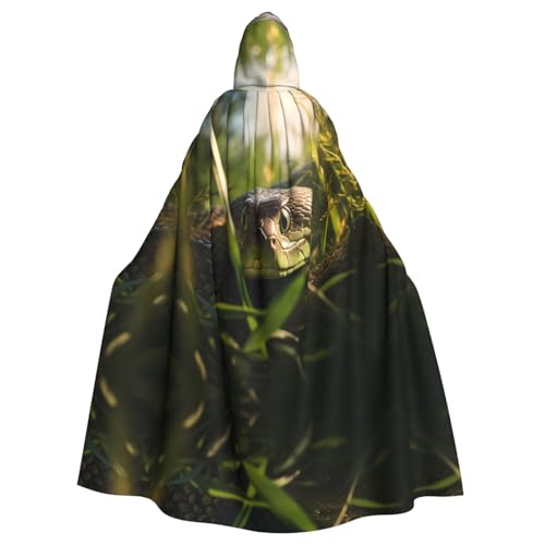 HYTTER Halloween-Poncho mit Schlangen-Druck, Kapuzenponcho für Erwachsene, Party-Dekoration, Party, Karneval, Kostüm, pflegeleicht, langlebig von HYTTER
