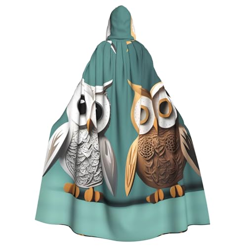 HYTTER Halloween-Poncho mit niedlichem Eulen-Druck, für Erwachsene, Party-Dekoration, Party, Karneval, Kostüm, pflegeleicht, langlebig HYTTER Halloween-Poncho mit niedlichem Eulen-Druck, für Erwachsene, Party-Dekoration, Party, Karneval, Kostüm, pflegeleicht, langlebig von HYTTER