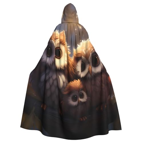 HYTTER Halloween-Poncho mit niedlichem Eulen-Druck, für Erwachsene, Party-Dekoration, Party, Karneval, Kostüm, pflegeleicht, langlebig HYTTER Halloween-Poncho mit niedlichem Eulen-Druck, für Erwachsene, Party-Dekoration, Party, Karneval, Kostüm, pflegeleicht, langlebig von HYTTER