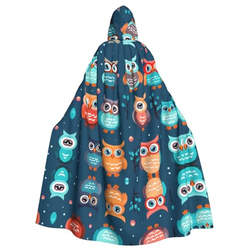 HYTTER Halloween-Poncho mit niedlichem Eulen-Motiv, Kapuzenponcho für Erwachsene, Party-Dekoration, Party, Karneval, Kostüm, pflegeleicht, langlebig HYTTER Halloween-Poncho mit niedlichem Eulen-Motiv, Kapuzenponcho für Erwachsene, Party-Dekoration, Party, Karneval, Kostüm, pflegeleicht, langlebig von HYTTER