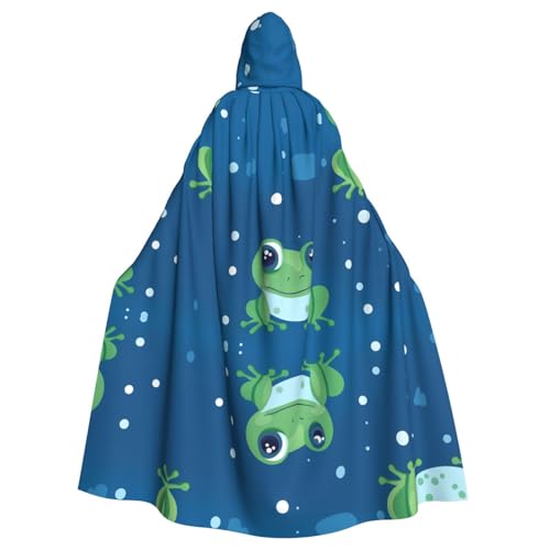 HYTTER Halloween-Poncho mit niedlichem Froschdruck, Kapuzenponcho für Erwachsene, Party-Dekoration, Party, Karneval, Kostüm, pflegeleicht, langlebig HYTTER Halloween-Poncho mit niedlichem Froschdruck, Kapuzenponcho für Erwachsene, Party-Dekoration, Party, Karneval, Kostüm, pflegeleicht, langlebig von HYTTER
