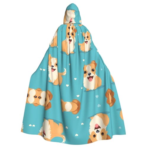 HYTTER Halloween-Poncho mit niedlichem Hundemotiv, Kapuzenponcho für Erwachsene, Party-Dekoration, Party, Karneval, Kostüm, pflegeleicht, langlebig HYTTER Halloween-Poncho mit niedlichem Hundemotiv, Kapuzenponcho für Erwachsene, Party-Dekoration, Party, Karneval, Kostüm, pflegeleicht, langlebig von HYTTER