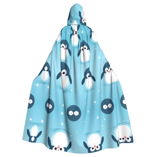 HYTTER Halloween-Poncho mit niedlichem Pinguin-Druck, für Erwachsene, Party-Dekoration, Party, Karneval, Kostüm, pflegeleicht, langlebig HYTTER Halloween-Poncho mit niedlichem Pinguin-Druck, für Erwachsene, Party-Dekoration, Party, Karneval, Kostüm, pflegeleicht, langlebig von HYTTER