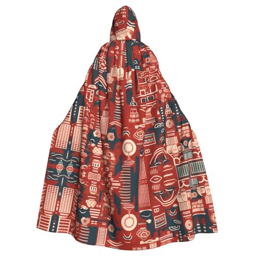 HYTTER Hong Kong Prints, Halloween-Poncho mit Kapuze, für Erwachsene, Party-Dekoration, Party, Karneval, Kostüm, pflegeleicht, langlebig HYTTER Hong Kong Prints, Halloween-Poncho mit Kapuze, für Erwachsene, Party-Dekoration, Party, Karneval, Kostüm, pflegeleicht, langlebig von HYTTER